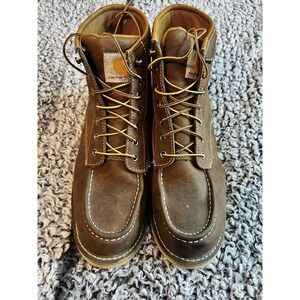 Men's Carhart Waterproof 6" Moc Toe Wedge Boot Size 10.5